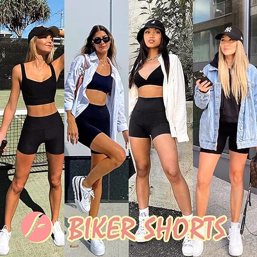Biker Shorts for Women, Tummy Control Shorts, Tennis Shorts, Women Shorts -5 Biker Shorts for Women, Tummy Control Shorts, Tennis Shorts, Women Shorts -5